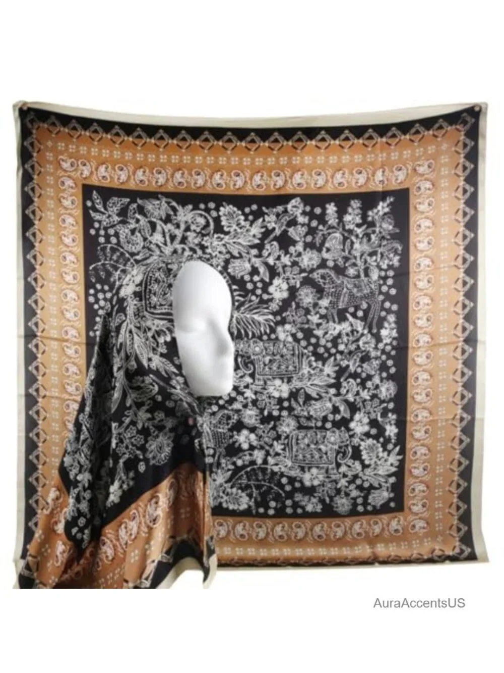 43 Inch Extra Large Square Scarf Fashion Silk Feeling Hair Wraps